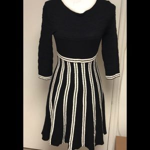 DRESSBARN Black and cream Sweater dress